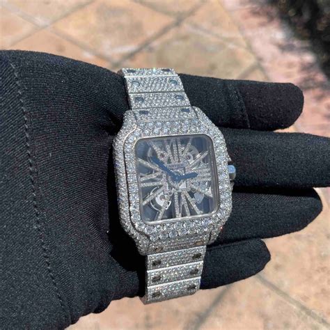 cartier watch bust down cheap|iced out cartier watch price.